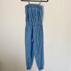 Polo Ralph Lauren girls chambray denim jumpsuit 12-14